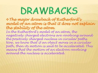 Rutherford's model of an atom and alpha particle scattering experiment ...