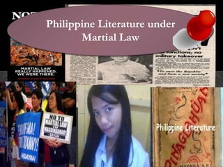 By: Ruth J. Docenos
Philippine Literature under
Martial Law
 