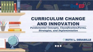 CURRICULUM CHANGE
AND INNOVATION
Fundamental Concepts, Classification/Forms,
Strategies, and Implementation
 