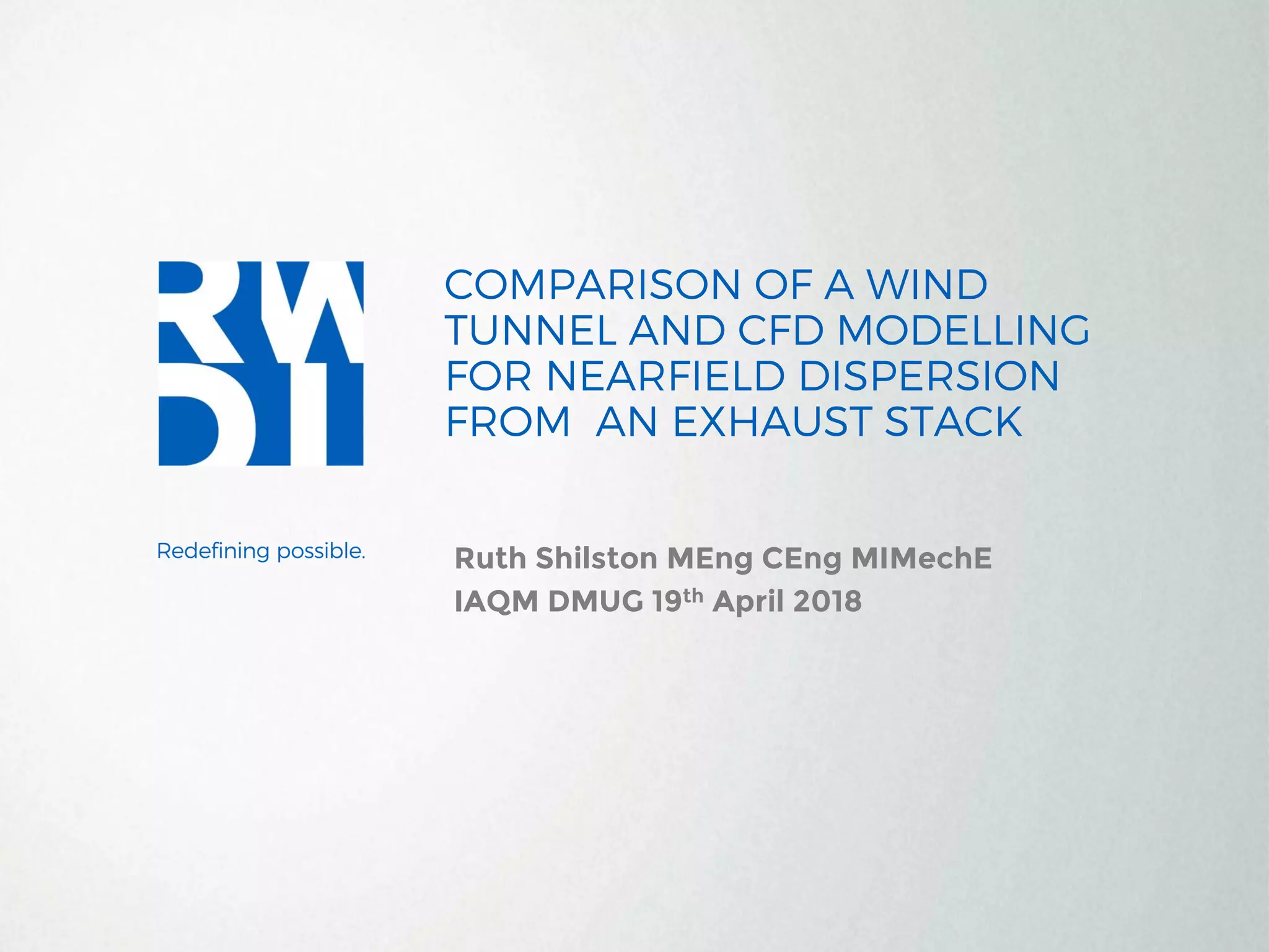 Comparison of Wind Tunnel and CFD Modelling for Nearfield Dispersion ...