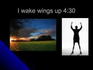 I wake wings up 4:30 