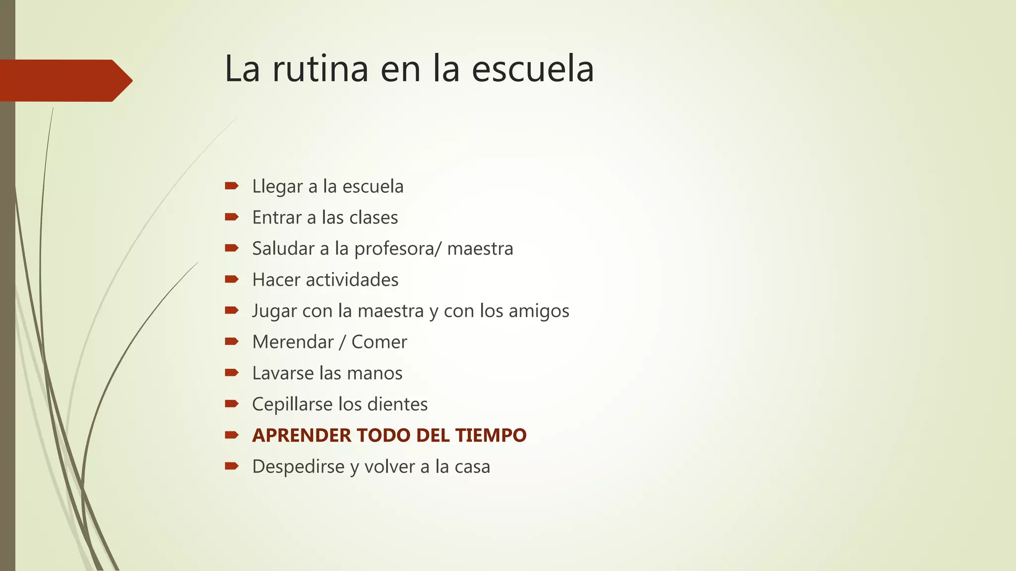 Rutina Escolar Ppt Descarga Gratuita