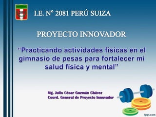 Mg. Julio César Guzmán Chávez
Coord. General de Proyecto Innovador

 