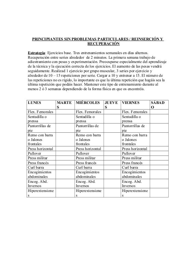 rutina para ectomorfos avanzados