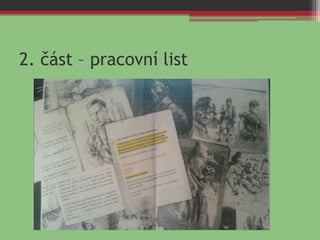 2. část – pracovní list
 