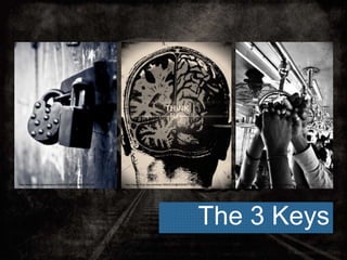 The 3 Keys
http://www.flickr.com/photos/61027058@N00/5408608277/http://www.flickr.com/photos/18924124@N00/8071905112/http-//www.flickr.com/photos/10209031@N08/4655396145
 