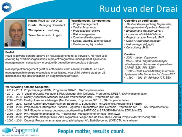 ruud vd draai cv one pager 22 april 2012 one pager cv