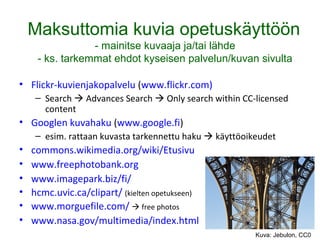 YouTube, TeacherTube, A-tuubi,
 YLE Elävä arkisto, YLE Areena
 