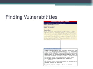 Finding Vulnerabilities
 