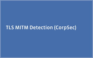 TLS MITM Detection (CorpSec)
 