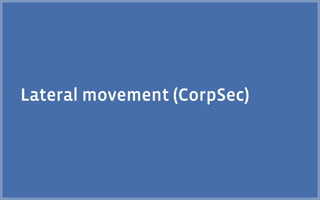 Lateral movement (CorpSec)
 