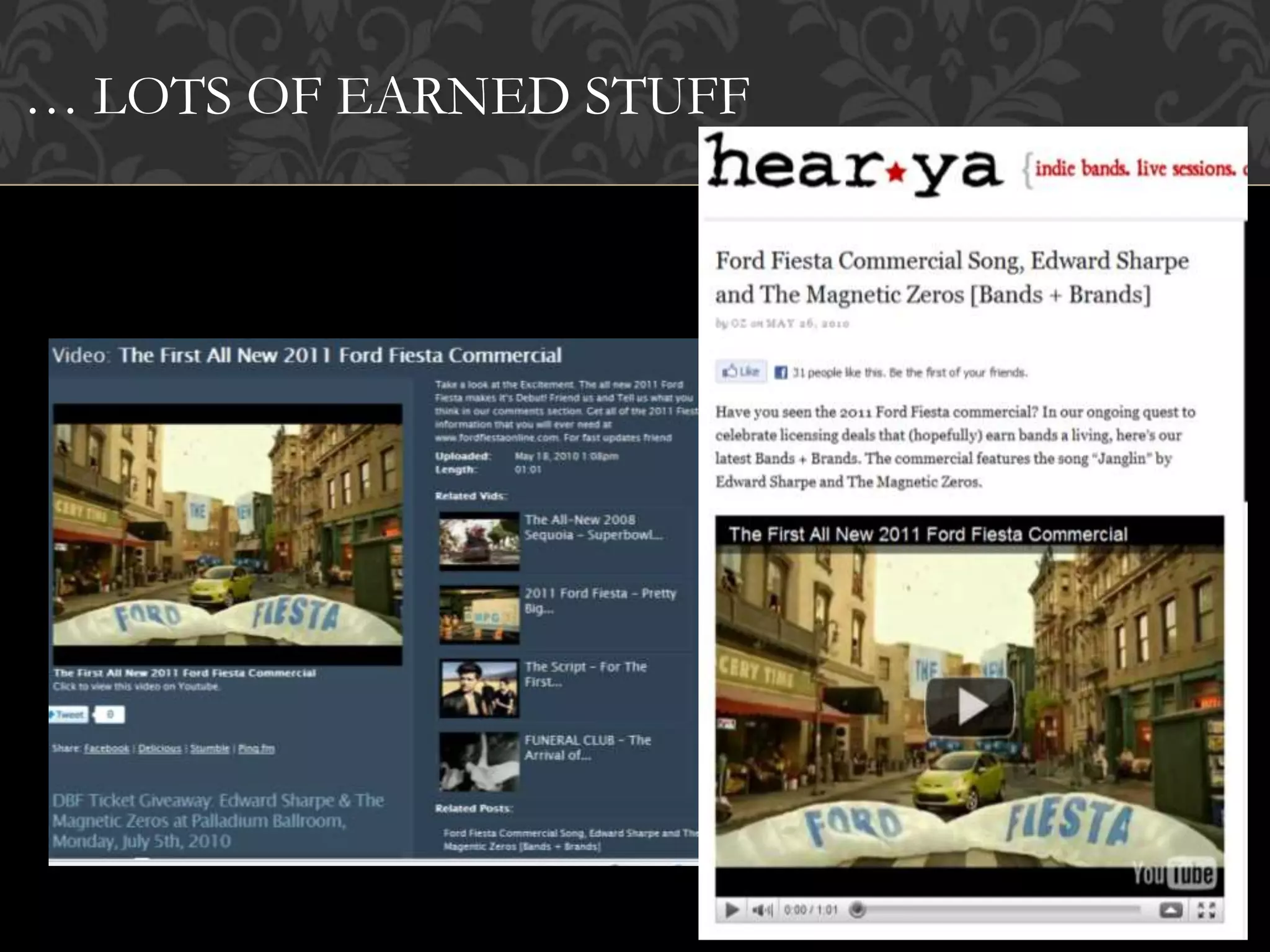 … LOTS OF EARNED STUFF
 