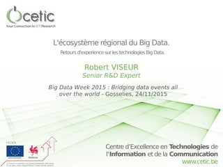 Centre d’Excellence en Technologies de
l’Information et de la Communication
www.cetic.be
L'écosystème régional du Big Data...