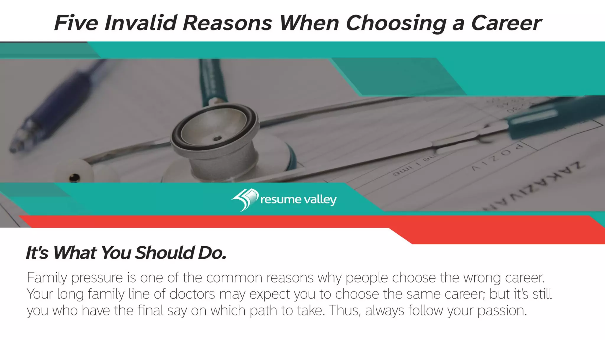 Five Invalid Reasons When Choosing a Career