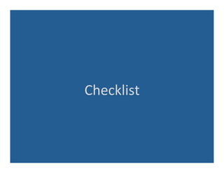 Checklist	
  
 