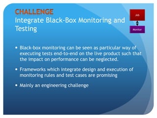 Monitoring Types @ GoogleBlack Box MonitoringWhite Box MonitoringLog Analysis