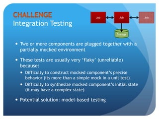 Log Analysis:Issues?JobLogsAmount of data and accessibility?Not really an issue because of highly performing distributed file systemsFormat of the data?Logs are structured data (at Google, protocol buffers)Encryption?A big issue: if it can’t be decrypted, not much may be diagnosable. If it can be decrypted, the access to this now decrypted data needs to be restricted. 
