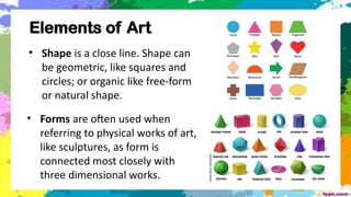 Reading Visual Art - Lesson 2 (Elements of Art) | PPTX