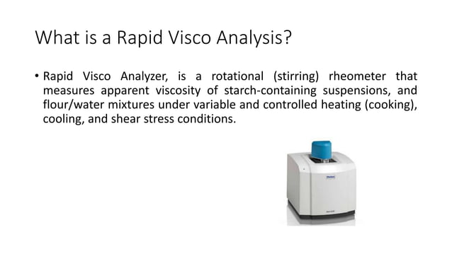 Rva Method RAPID VISCO ANALYZER | PPTX