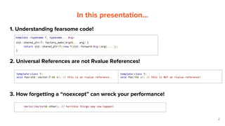 C++11: Rvalue References, Move Semantics, Perfect Forwarding | PDF