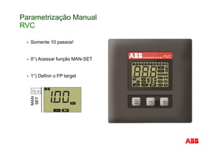 Parametrização Manual
RVC
Somente 10 passos!
0°) Acessar função MAN-SET
1°) Definir o FP target
 