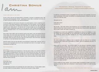 Christina Sonius Vrijdenker | Sonius, training en coaching
www.christinasonius.nl | christinasonius@planet.nl
Ik voelde ee...