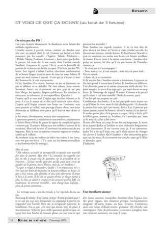 BATWOMAN


     ET VOICI CE QUE ÇA DONNE (au bout de 3 heures)




     On n’est pas des PD !
     Les types ricanent doucement. Se dandinent en se faisant des            pourrait les atteindre ?
     oeillades signiﬁcatives.                                                Mais Sandino me regarde toujours. Il ne va rien dire de
     L’insulte tourne à grande vitesse, comme un dindon sans                 plus, alors je me lance, je l’invite à venir prendre un café. La
     tête avec un pétard dans le cul. Comme un bolide en fuite               discussion s’amorce, timide devant le distributeur Nescafé et
     poursuivi par les condés. « Tapette, Taﬁole, Midinette ».               puis on continue, au moins une heure, en faisant semblant
     « Pédale, Salope, Pouﬁasse, Gonzesse ». Juste parce que Jackie,         de bosser. On en vient à la même conclusion : Sandino doit
     le patron, lui avait dit, à son entrée dans l’atelier «merde            parler au patron, lui dire qu’il n’a pas besoin de l’humilier
     Sandino, t’empestes la cocotte ! Tu te verses la bouteille de           comme ça.
     parfum de ta femme sur la tête ou quoi ? On n’est pas des PD,           - Tu veux que je t’accompagne ?
     hein». Son regard a balayé l’atelier, cherchant conﬁrmation             - Non, non, ça va, je vais essayer... mais si ça se passe mal...
     de sa bonne blague dans les yeux de tous les mecs hilares. Il           On en reparle.
     passe sur moi comme à travers : il sait que je n’ai pas ce sens         - Ouais ok, je te raconterai.
     de l’humour-là. Je suis transparente.                                   Et là, un truc fou : Sandino revient le lendemain. Le patron ne
     Et lui, Sandino, il se marre. Surtout, ne pas se démonter, ne           dit rien quand il rentre dans l’atelier. Et Sandino est diﬀérent.
     pas se débiner ni se déballer. Ne rien relever. Juste sourire           L’air détendu, posé et en même temps une drôle de tête. Les
     ﬁnement, lancer un ricanement un peu gras et un peu                     joues rougies, les yeux d’un type qui a pas assez dormi ou trop
     fort, élargir les épaules. Imperceptiblement, les miennes se            fumé. Je l’interroge du regard. Il sourit. Comme si le pétard
     rétractent, se referment, se recroquevillent. Que dire ?                qu’il a dans le cul était mouillé. Drôle de sourire, quoi.
     J’espère qu’il se sent seul. J’espère que derrière la honte et la       C’est lui qui me propose un café.
     peur, il a eu le temps de se dire qu’il aimerait autre chose.           Conﬁdences chuchotées : il ne sait pas quels mots mettre sur
     J’espère qu’il frappe comme une brute sur l’enclume, non                ce qu’il vient de vivre, mais il a décidé d’en parler : il a branché
     pour prouver sa virilité, mais par rage d’autre chose, non pour         le patron hier soir, qui s’est excusé, direct. Lui, il pouvait pas
     dissimuler sa faiblesse mais parce qu’il leur en veut d’être si         laisser passer ça aussi facilement, alors il a insisté, il s’est énervé.
     cons.                                                                   Il voulait parler plus. Et le patron a craqué : il lui a lâché qu’il
     Je lui souris, discrètement, mais je suis transparente.                 le kiﬀait grave, comme ça. Sandino, il s’y attendait pas, mais
     Les minutes passent, je m’échine sur cette soudure, crépitements        ça l’a touché, ça lui a fait envie.
     et éclairs blancs-bleus. Je guette les signes de complicité qui ne      Ils sont allés boire un coup, ils ont discuté longtemps. Et avant
     viennent pas. Il passe le balais sous son établis et autour de la       de se quitter, Jackie et Sandino se sont embrassés longuement
     meuleuse. Mon oeil est rivé à l’extrémité incandescente de ma           et très doucement. Il me raconte tout ça, il est amoureux.
     baguette. Mais je sens sa présence toujours rageuse et tendue,          Jackie lui a dit qu’il était con, qu’il allait essayer de changer
     tandis qu’il s’aﬀaire.                                                  des choses à l’atelier. Qu’il faudrait y aller doucement parce
     Au moment où je me redresse et relève ma visière, il me lance,          que eux, les mecs, ils en tenaient une couche, mais qu’il fallait
     avec son gris rire forcé : « T’y crois, toi, les femmes travaillent     se détendre, quoi.
     et les hommes font le ménage !                                          J’hallucine.

     Idées de suite
     * Elle rabaisse sa visière et recroqueville ses épaules une nouvelle
     fois dans la journée. Que dire ? La situation lui rappelle une
     fois où elle se posait trop de questions sur la perception de ses
     émotions... Et puis merde, peut-être qu’elle avait juste envie de
     gueuler sur le patron, tout à l’heure, mais là, sur Sandino ?...
     * Le gars se risque à demander à la ﬁlle « T’en penses quoi, toi ? »
     S’en suit une heure de discussion en faisant semblant de bosser. Le
     gars a l’air mieux, plus détendu, et aussi plus déterminé. Il chope
     le boss à la sortie. Il lui dit ses quatre vérités, et élargit même à
     plus. Le boss est séduit et craque en lui avouant qu’il le kiﬀe. Le
     lendemain, ils arrivent ensemble... tout change dans l’équipe...
     plein de petites attentions...

     - Le ménage aussi, c’est du travail, je lui réponds du tac au           Une étouﬀante aisance
     tac.
     Bon sang de merde ! Il m’énerve ce type ! Il veut prouver quoi ?        Des mains assurées, tranquilles, dessinent dans l’espace avec
     Je ne sais pas si je dois l’engueuler ou engueuler le patron ou         des geste vagues, une situation presque inconsciemment
     engueuler tout l’atelier. Bien sûr, je n’engueule personne. Je          imaginée. D’autres mains, en face, errantes. Commence
     bouillonne. Est-ce que c’est moi qui donne trop de place à              alors une danse, d’abord sereine, plaisante. On cherche une
     mes émotions ? Qui me pose mille questions pendant que ces              convergence. Puis, de prévenante, ces mains s’aveuglent dans
     types font leur boulot en laissant glisser sur eux tout ce qui          une virulente insistance, un corps à corps.

15     REVEIL      DU BATIMENT           Printemps 2011
 