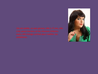 Lily est petite, un peu grosse, elle a 17 ans, elle a les yeux marrons et les cheveux châtains aussi, elle mange surtout pour oublier ses problèmes.