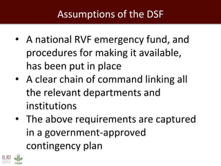 Rift Valley fever decision support framework for eastern Africa