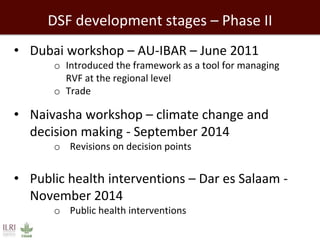 Rift Valley fever decision support framework for eastern Africa
