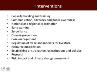 Rift Valley fever decision support framework for eastern Africa