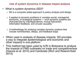Application of system dynamics in the analysis of economic impacts of Rift Valley fever in Kenya