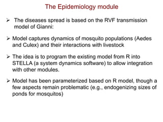 Application of system dynamics in the analysis of economic impacts of Rift Valley fever in Kenya