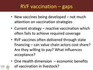 Towards the development of optimal vaccination strategies for Rift Valley fever in East Africa