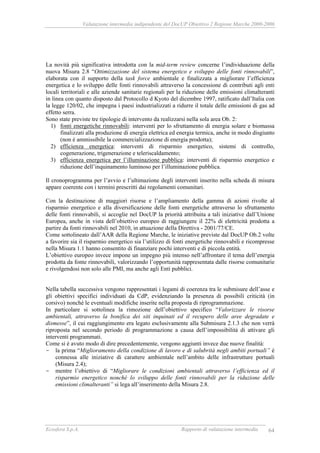 RAPPORTO DI VALUTAZIONE INTERMEDIA