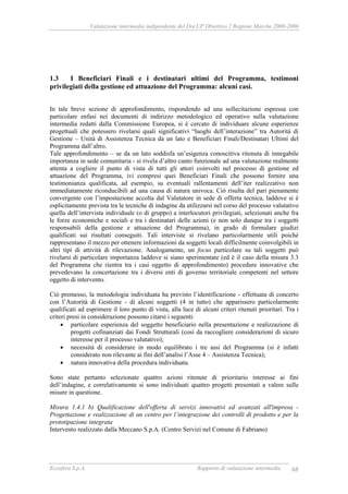 RAPPORTO DI VALUTAZIONE INTERMEDIA