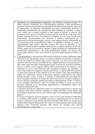 RAPPORTO DI VALUTAZIONE INTERMEDIA