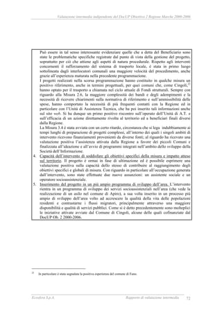 RAPPORTO DI VALUTAZIONE INTERMEDIA