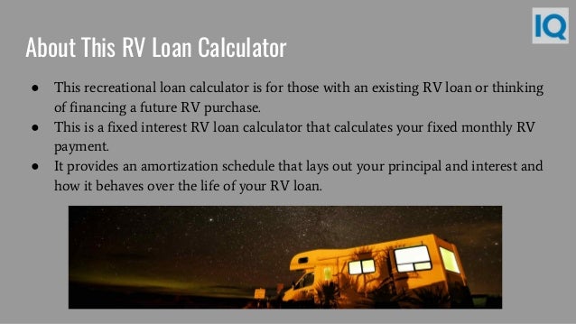 rv loan calculator rv loan calculator