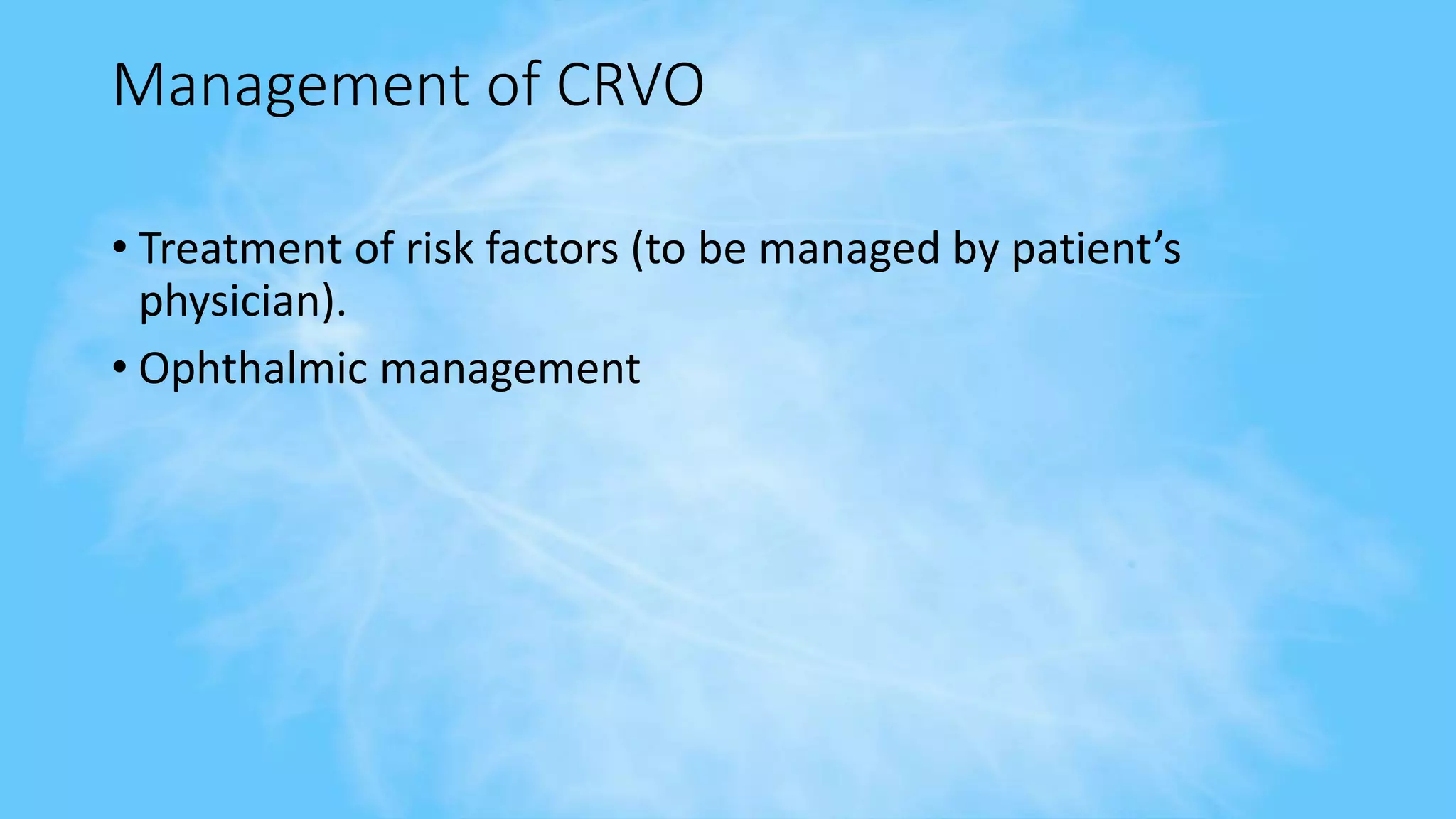 Retinal Vein Occlusion | PPTX