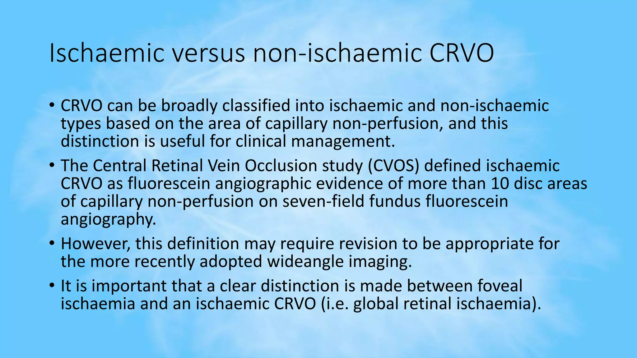 Retinal Vein Occlusion | PPTX