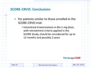 Central Retinal Vein Occlsion (CRVO) | PPT