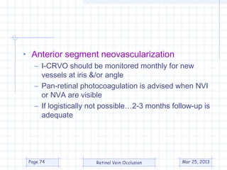 Central Retinal Vein Occlsion (CRVO) | PPT