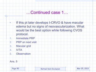 Central Retinal Vein Occlsion (CRVO) | PPT