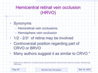 Branch Retinal Vein Occlsion (BRVO) | PPT