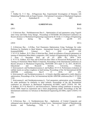 1.55 1.59.
7. Sridhar K, V C Das , D.Nageswara Rao, Experimental Investigation of Dynamic Job
Scheduling Problem with an E...