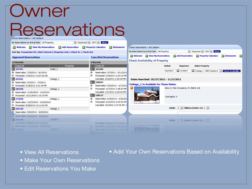 Russell Vacation Rentals Owner's Presentation