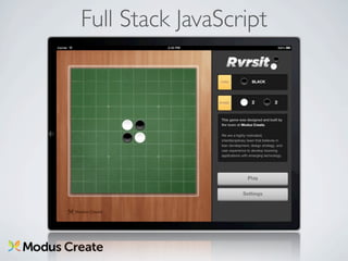 Full Stack JavaScript
 
