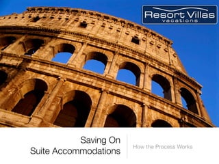 Saving On
                       How the Process Works
Suite Accommodations
 
