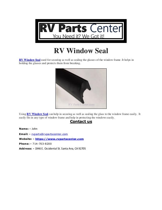 Rv Window Seal